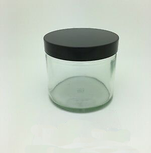 Clear glass jar cosmetic 250ml packaging white glass bottle for cosmetic powder