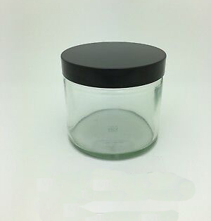 Clear glass jar cosmetic 250ml packaging white glass bottle for cosmetic powder