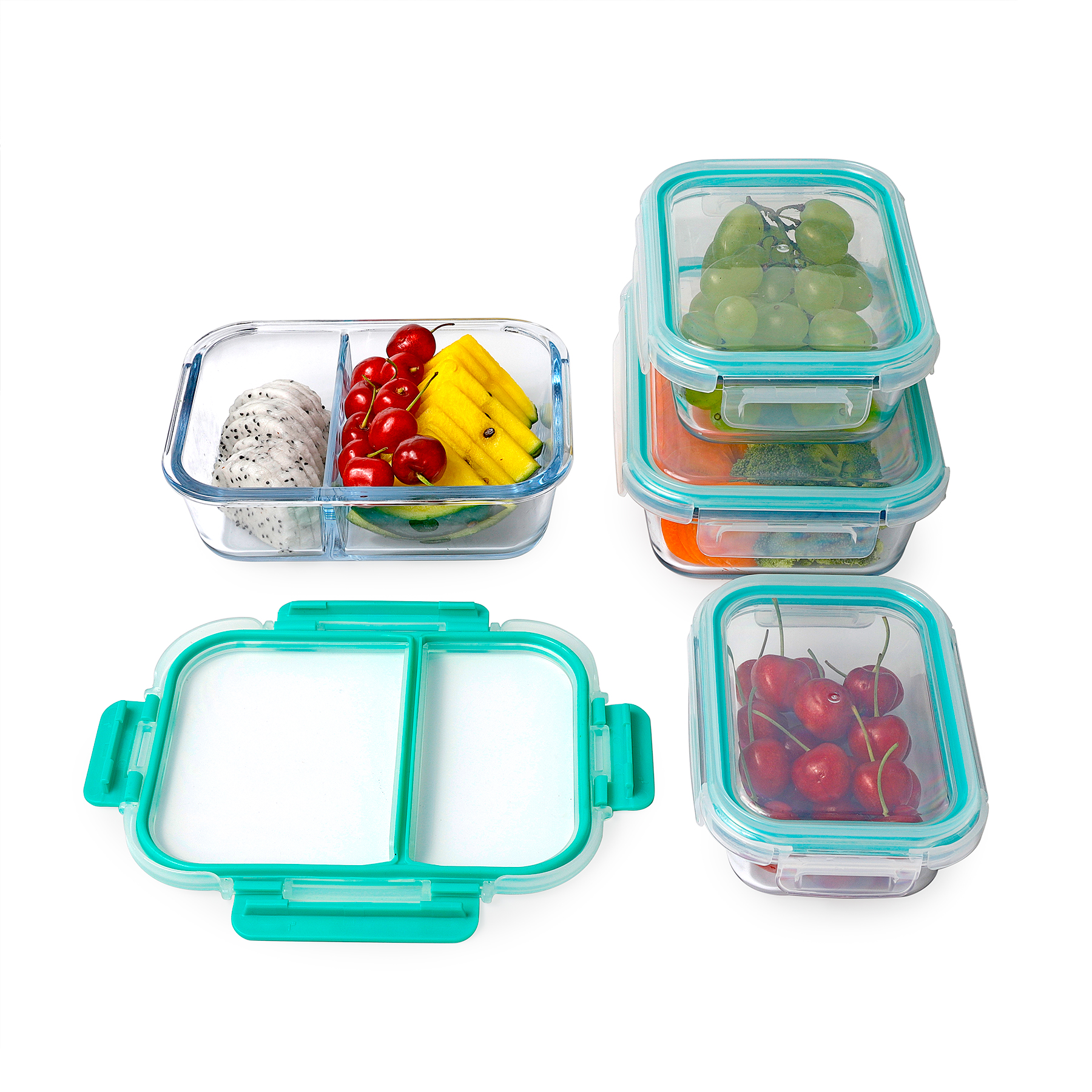 Clear glass set kids custom lunch box for wholesales