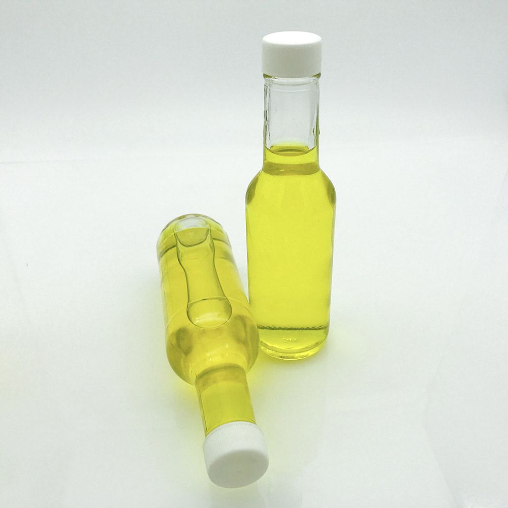 Clear glass soy sauce bottle hot sauce bottle with plastic lid 5oz 6oz 8oz