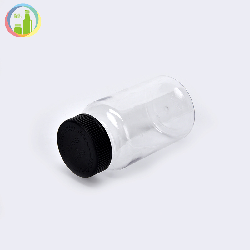 Clear pet pharma capsule supplement bottle pharmaceutical pill storage bottles