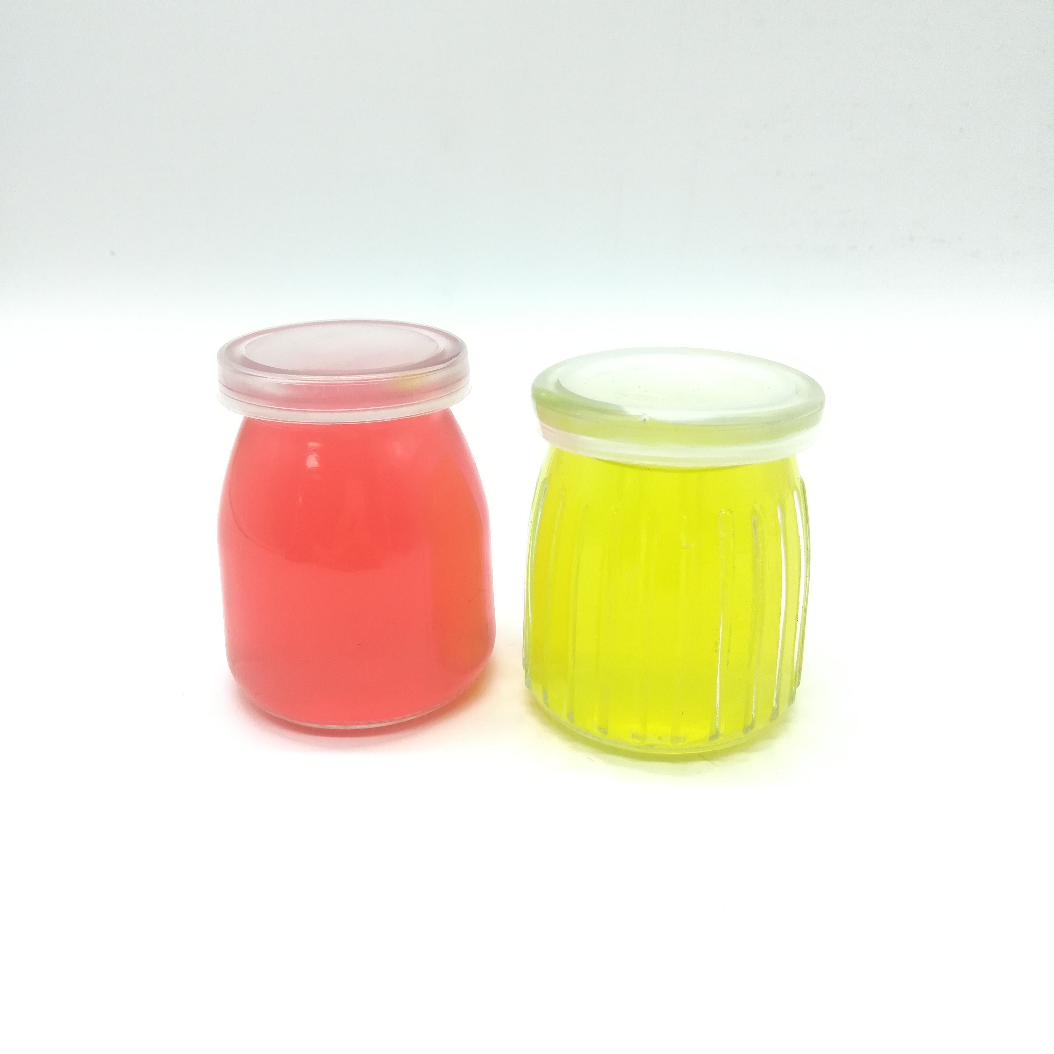 Clear pudding glass jar pudding glass bottle for milk/ fruits yoghurt/ muse 100ml/ 200ml