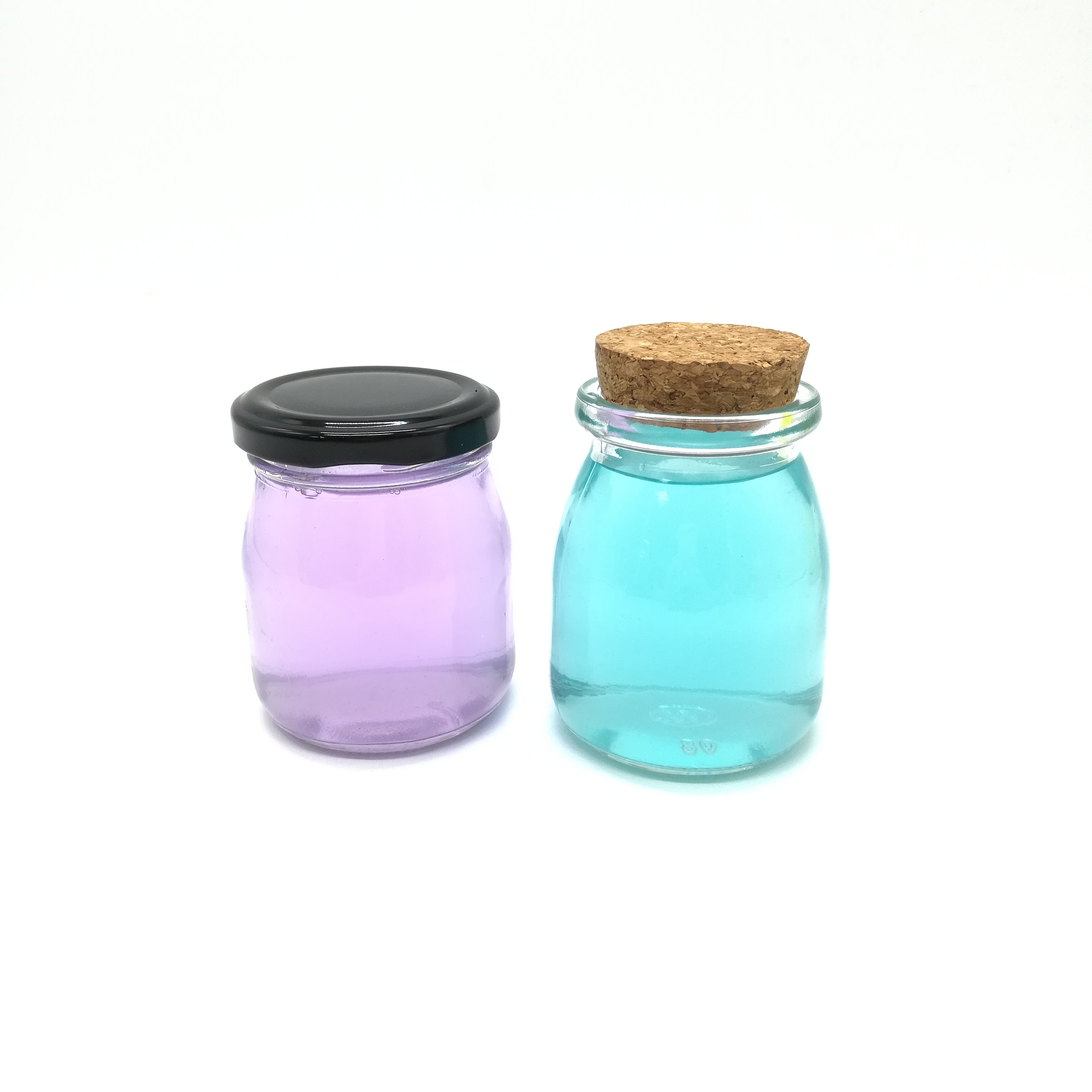 Clear pudding glass jar pudding glass bottle for milk/ fruits yoghurt/ muse 100ml/ 200ml