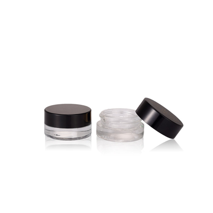 Clear recycled cosmetic 5 gram cream glass concentrate jar 5ml