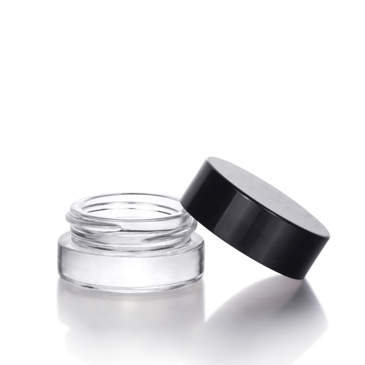 Clear recycled cosmetic 5 gram cream glass concentrate jar 5ml