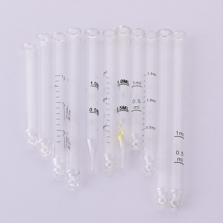Clear round 18/410 15ml gold aluminum glass bottle dropper with calibration glass pipette