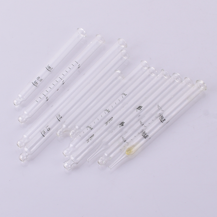 Clear round 18/410 15ml gold aluminum glass bottle dropper with calibration glass pipette