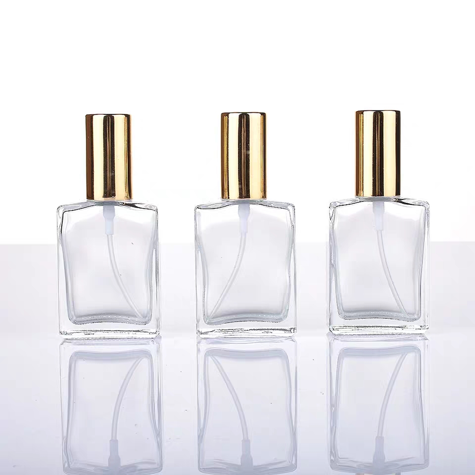 Clear spray pump glass refill perfume bottles 30 ml with pump sprayer