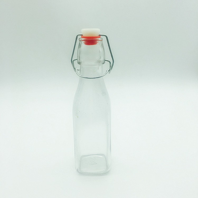 Clear swing top glass bottles 250ml for beer, water, kombucha tea
