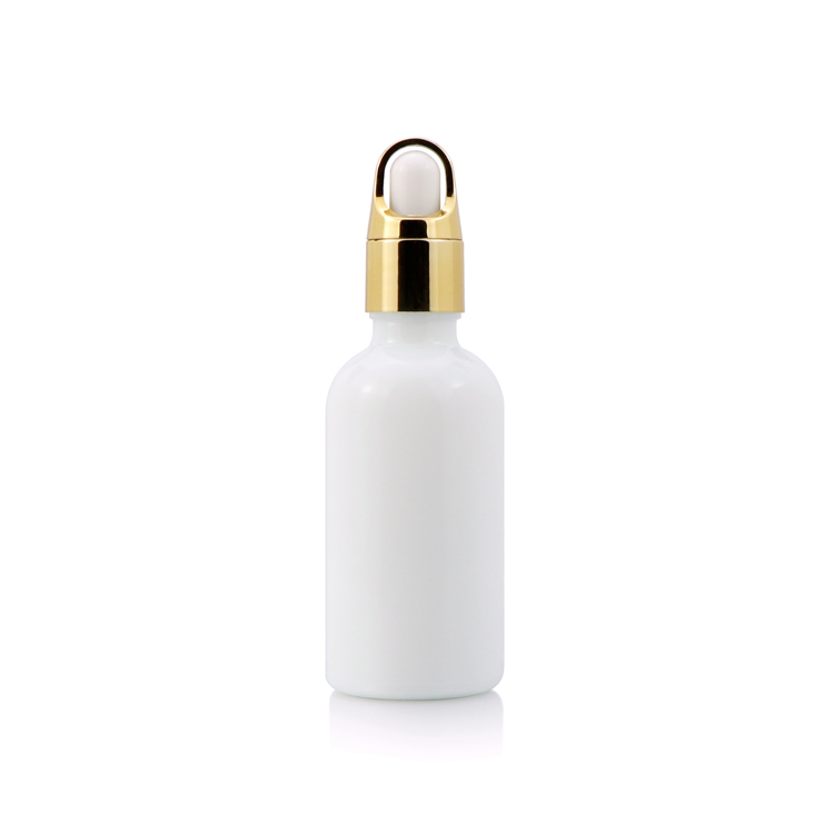 Coating white 30ml essential oil bottle dropper bottle with gold silver cap