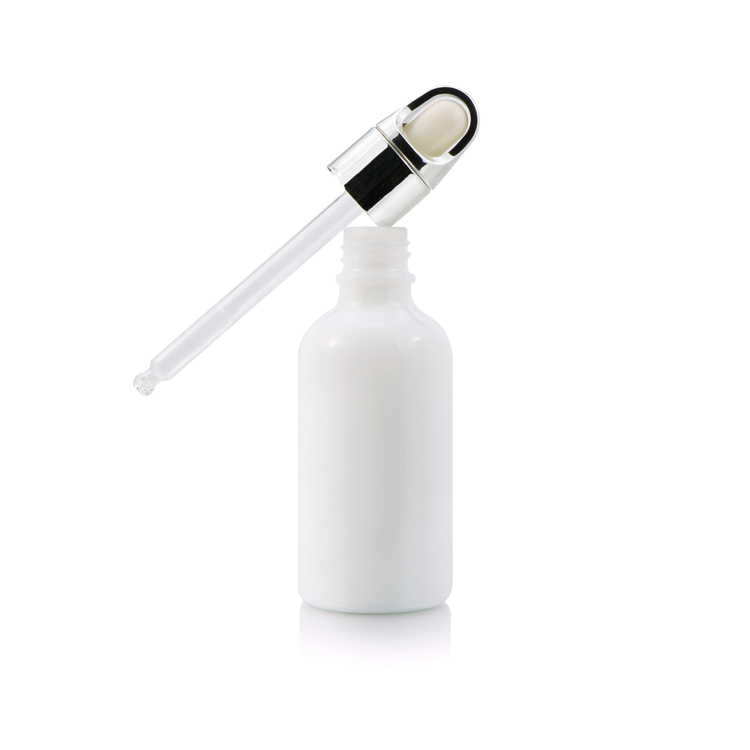 Coating white 30ml essential oil bottle dropper bottle with gold silver cap