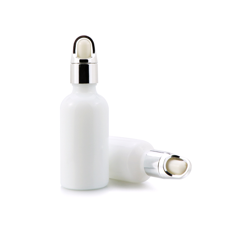 Coating white 30ml essential oil bottle dropper bottle with gold silver cap