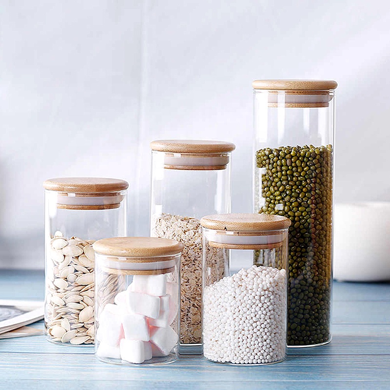 Coffee Cookie Empty Fancy Food Candy Storage Borosilicate Glass Jar 16oz