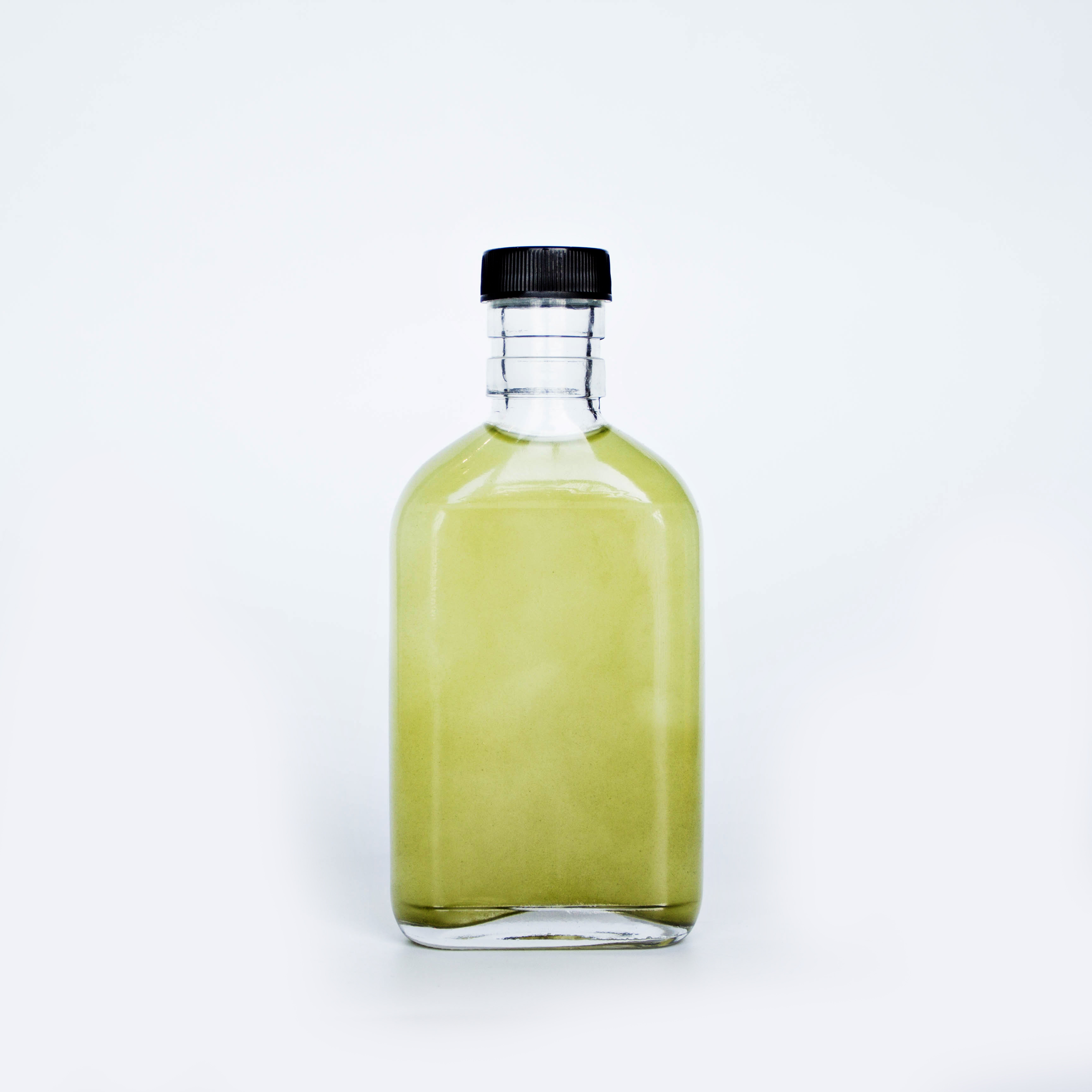 Cold Pressed Drinking Glass Bottle 200ml Flat Square Glass Liquor Bottles With Aluminum Lid For Whisky Coffee