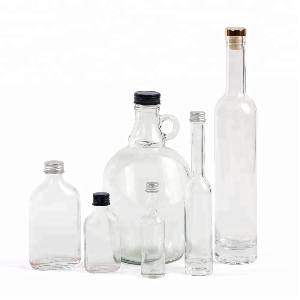 Cold brew coffee flat shape bottle 200ml glass bottle