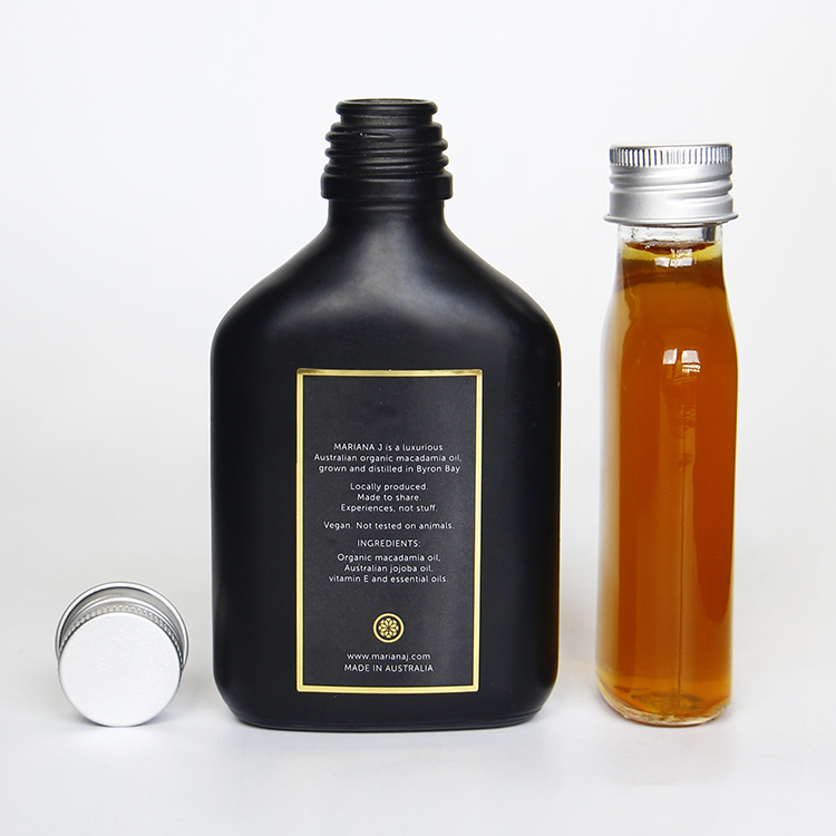 Coloful Glass Hip Flask Glass Bottle with Custom Printing for Juice