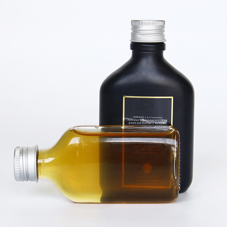 Coloful Glass Hip Flask Glass Bottle with Custom Printing for Juice