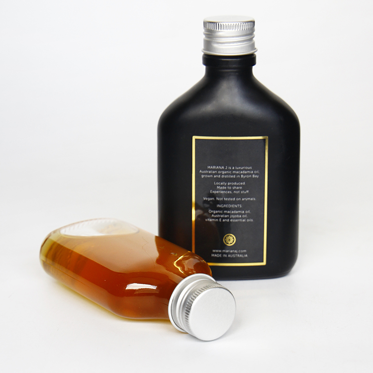 Coloful Glass Hip Flask Glass Bottle with Custom Printing for Juice