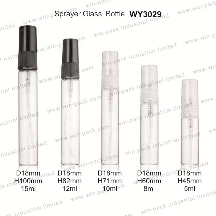 Color Cosmetic Perfume Spray Pump Bottle Black Dropper Skin Care Cream Screen Printing Personal Care 5ml 8ml 10ml 12ml 15ml