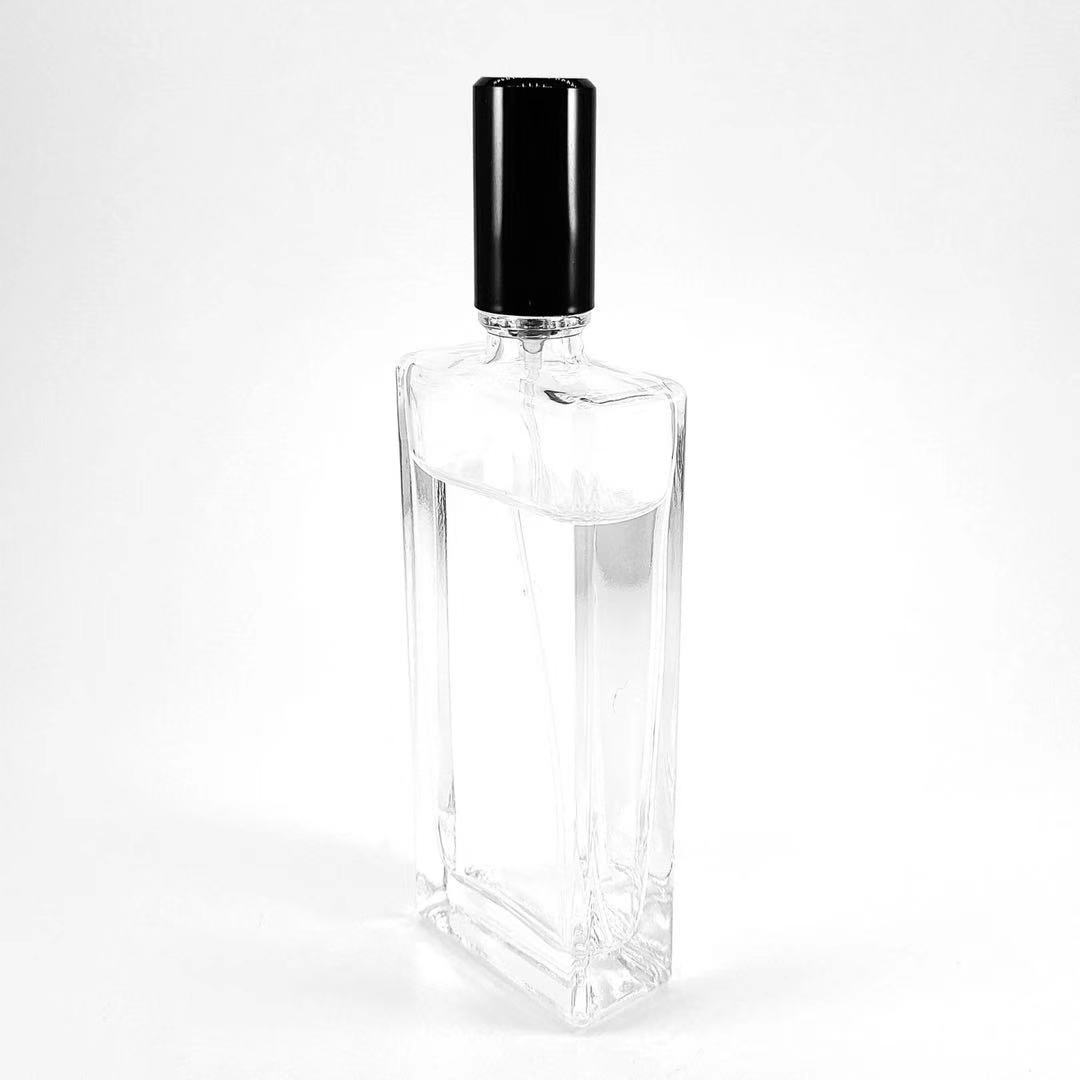 Color Metal Aluminum Case Square Nozzle Spray Perfume Glass Bottle Refillable Bottles Cosmetic Scent Pump Container