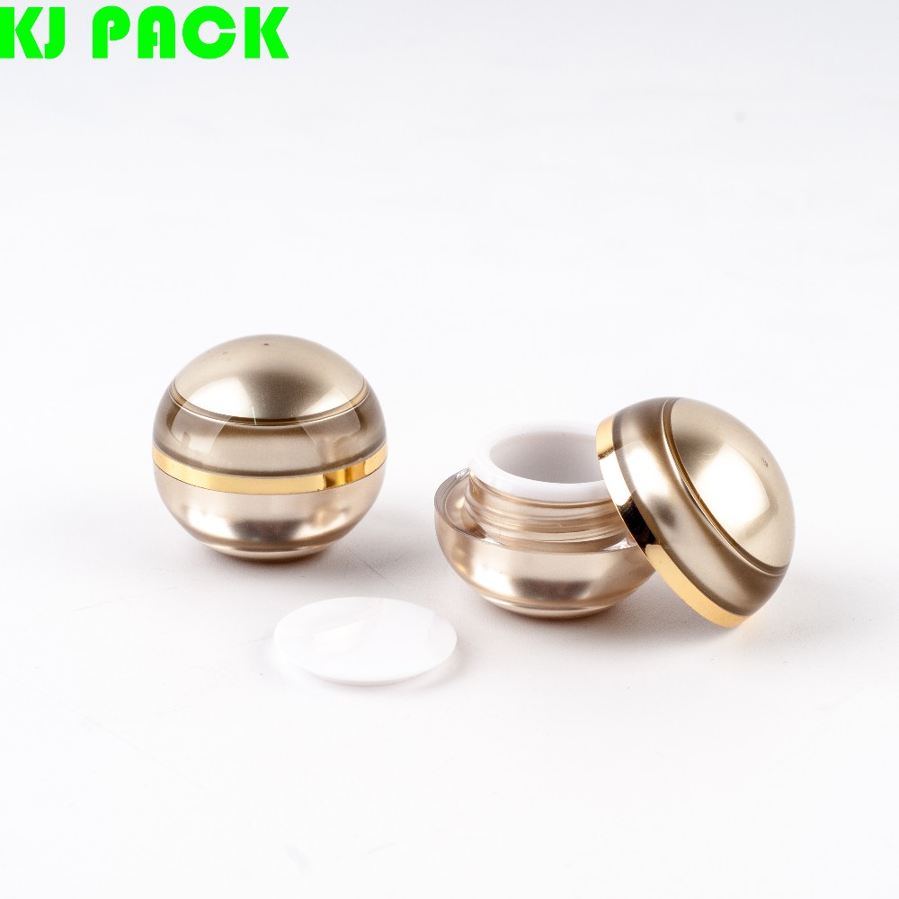 Color and printing customizable high quality round shape acrylic lotion bottle and cream jar custom cosmetic packaging
