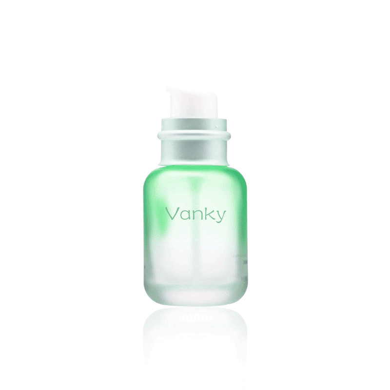 Color coated frosted glass lotion bottle with pump cosmetic packaging