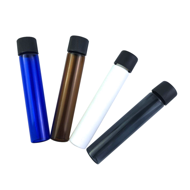 Color painted glass tubes with child resistant tops pre roll glass tubes for cigar