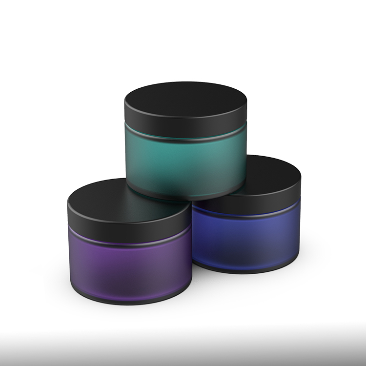 Colored Frosted Custom 1 oz 2 oz 4 oz 5 oz 6 oz 8 oz 10 oz 12 oz 13.5 oz Wide Mouth Child Resistance Lid Container Glass Jar