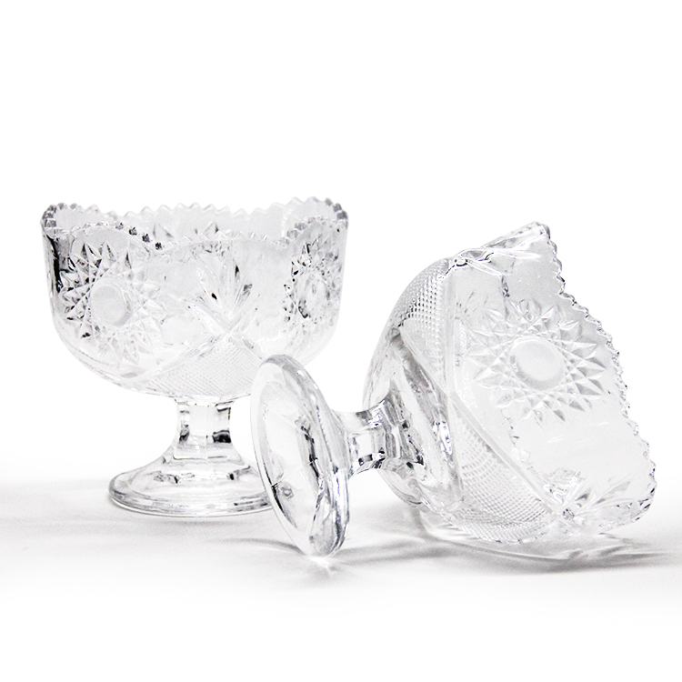 Colored Glass Ice Cream Bowls,Glass Footed Dessert Bowls