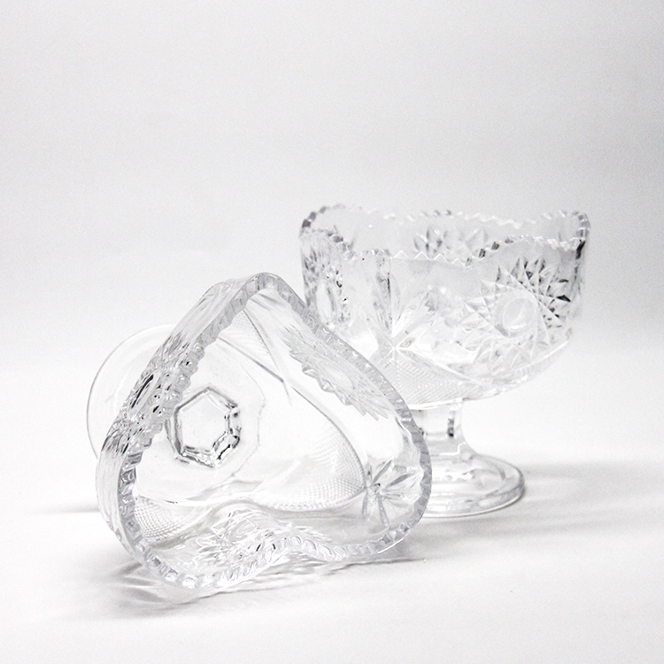 Colored Glass Ice Cream Bowls,Glass Footed Dessert Bowls