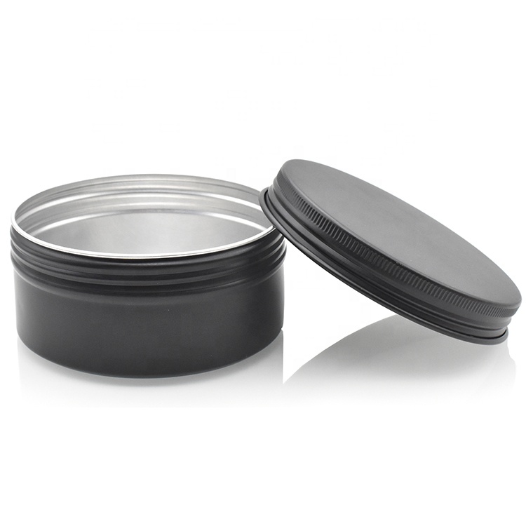 Colored empty 30ml 50ml aluminum jar gold black white red cosmetic hair wax aluminum tin 15ml 60ml 100ml 150ml with screw lids