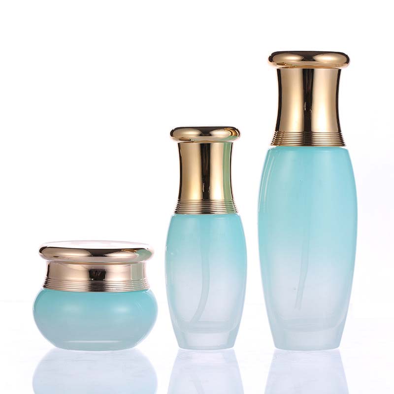 Colored glass jar cosmetic 60ml bottle 4 oz lotion bottles