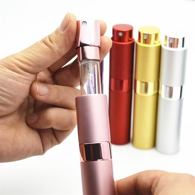 Colorful 10Ml Portable Aluminum Perfume Spray Atomizer
