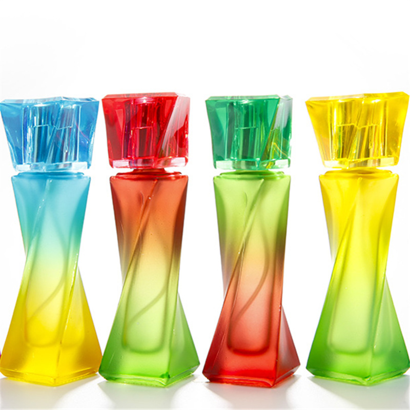 Colorful 15ml Twist Shape Refillable Perfume Bottle With Atomizer Spray