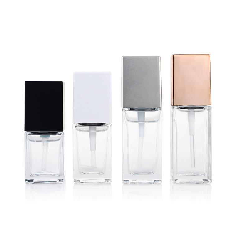 Colorful 20ml 25ml 30ml Square Shaped Luxury Lotion Bottle Travel Mini Size Foundation Liquid Glass Bottles