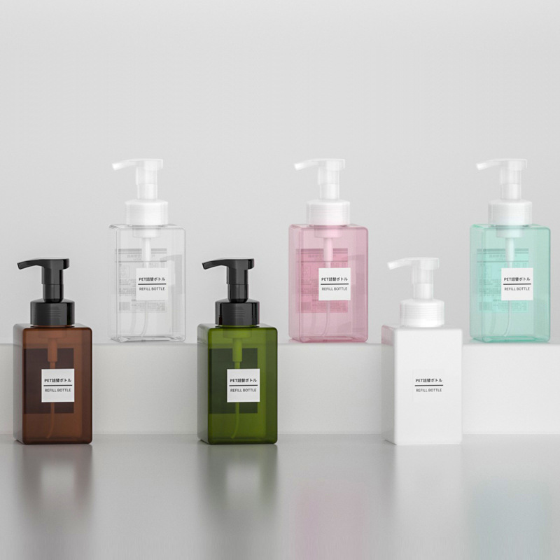 Colorful 250ml 450ml big foam pump white foaming bottle