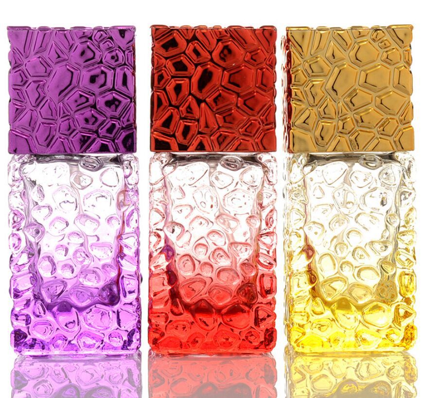 Colorful 25ml Water Cube Perfume Glass Bottle Perfume Spray Bottle Cosmetic Glass Bottle