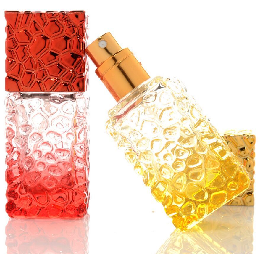 Colorful 25ml Water Cube Perfume Glass Bottle Perfume Spray Bottle Cosmetic Glass Bottle