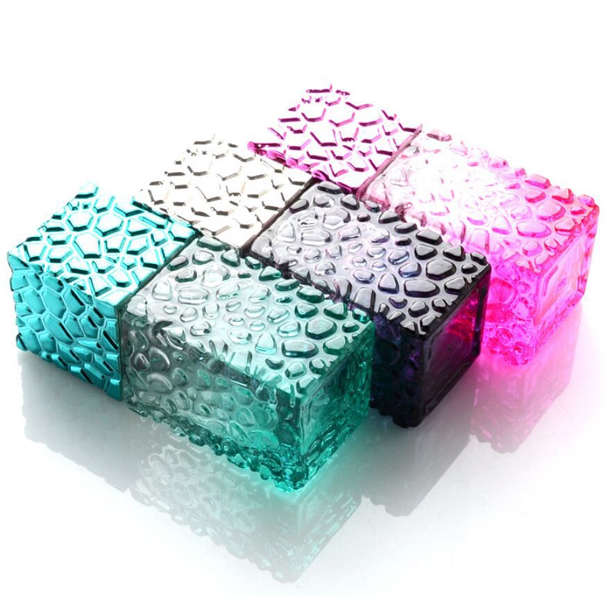 Colorful 25ml Water Cube Perfume Glass Bottle Perfume Spray Bottle Cosmetic Glass Bottle