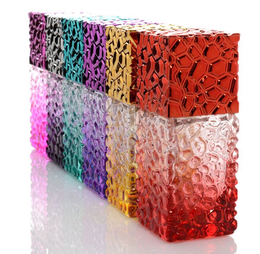 Colorful 25ml Water Cube Perfume Glass Bottle Perfume Spray Bottle Cosmetic Glass Bottle