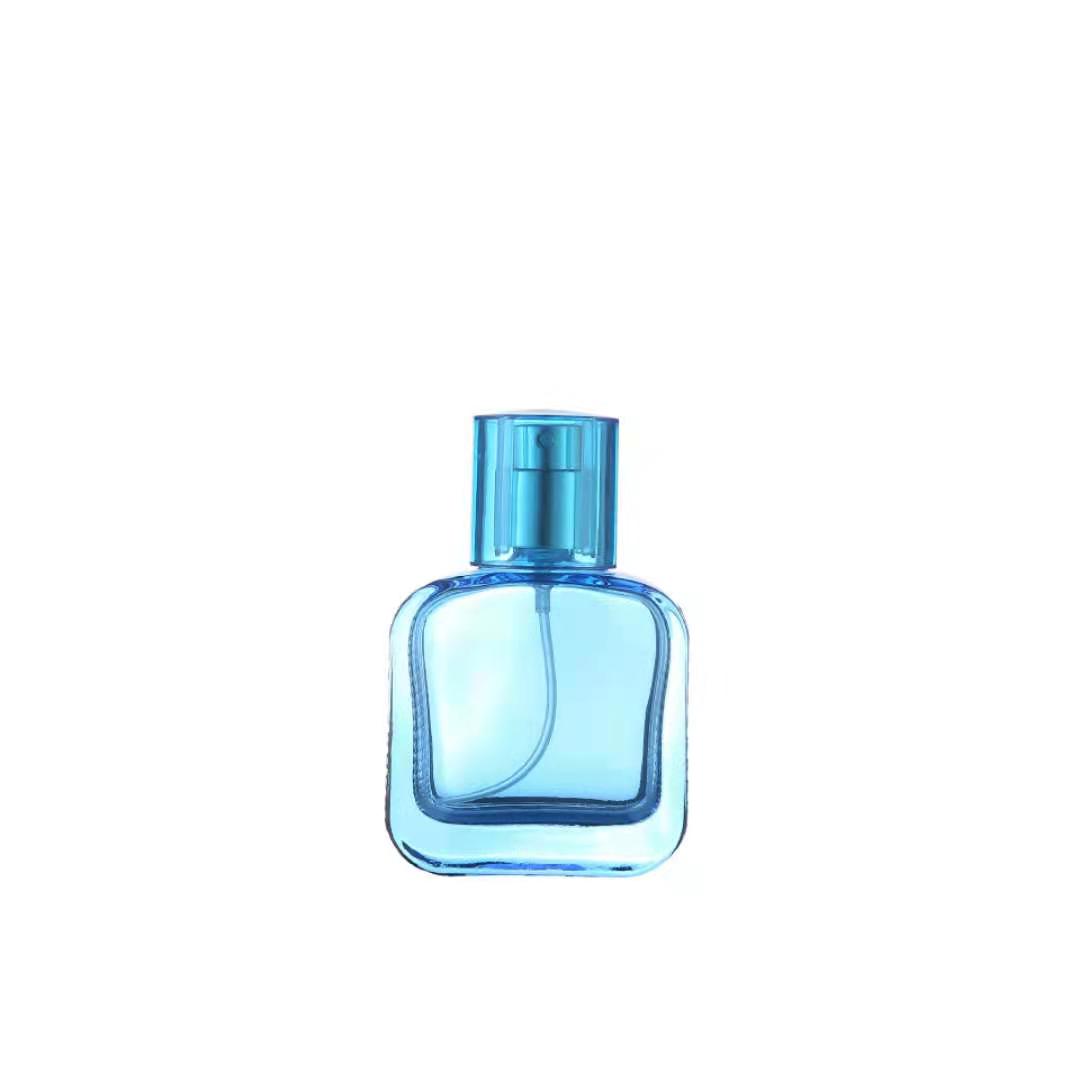 Colorful 30 ML Square Custom Empty High Quality Refillable Glass Gradient Spray Perfume Bottles
