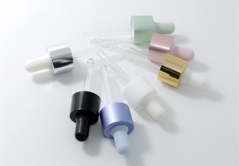 Colorful 30ml Flat Shoulder Essential Oil Bottle Glass Dropper Bottle