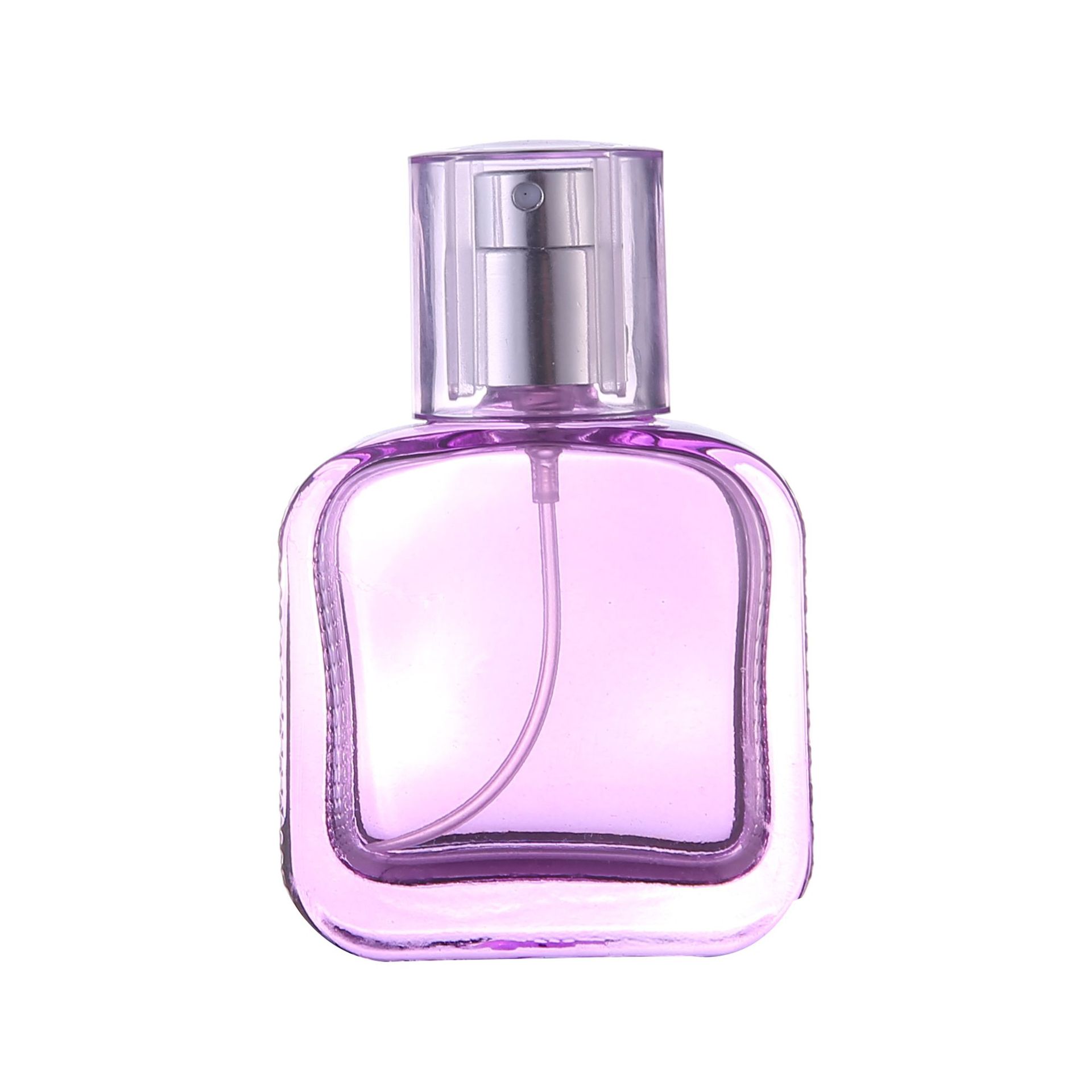Colorful 30ml square glass perfume bottle perfume spray bottle