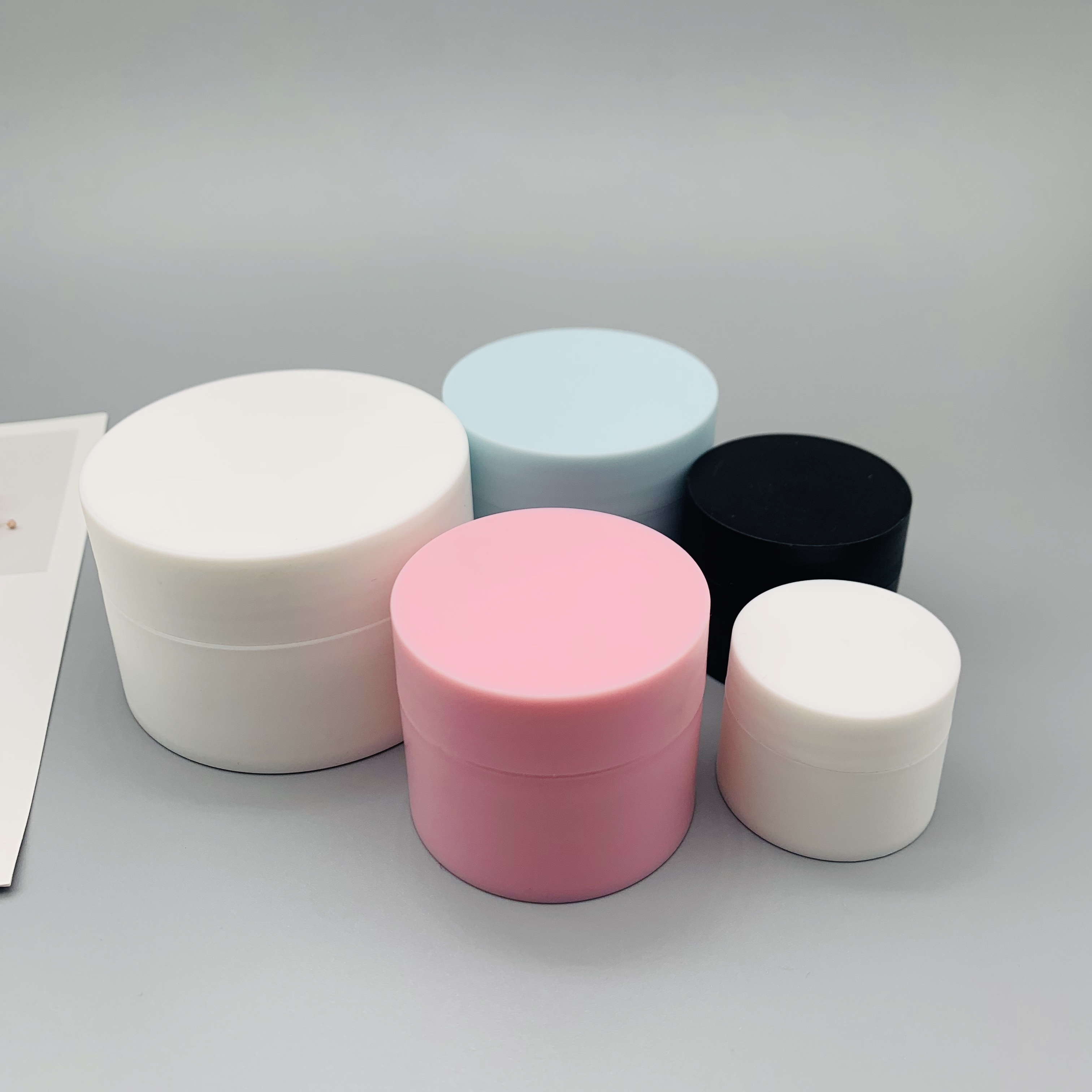 Colorful 50g 30g 15g 5g PP cream jar small eye cream box