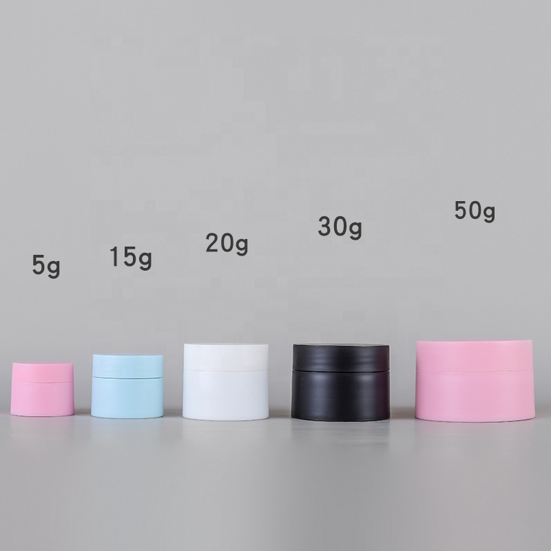 Colorful 5g 15g 20g 30g 50g Double Wall PP Cosmetic Jar for Face Cream