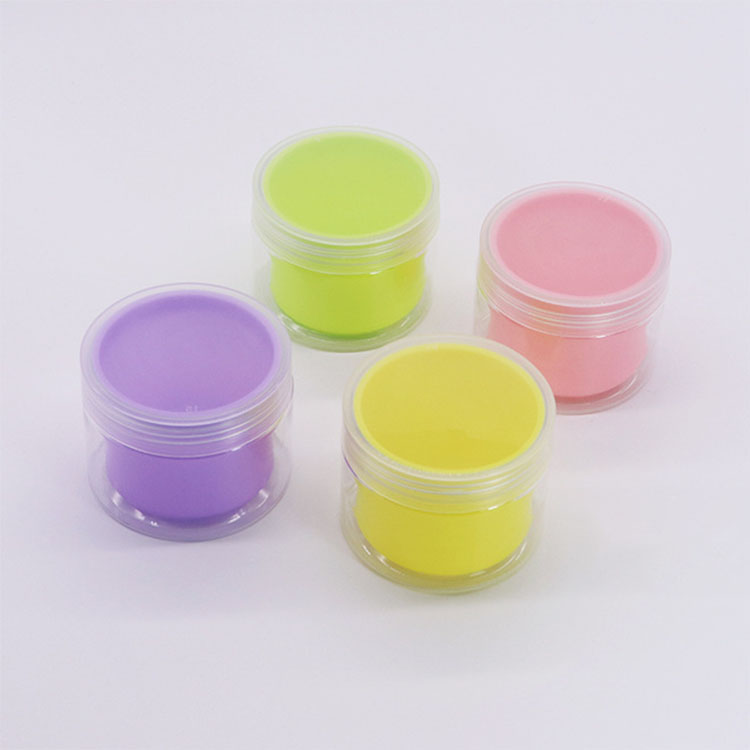 Colorful 68mm Double Wall Clear Pet Plastic Jar 100ml For Cosmetic