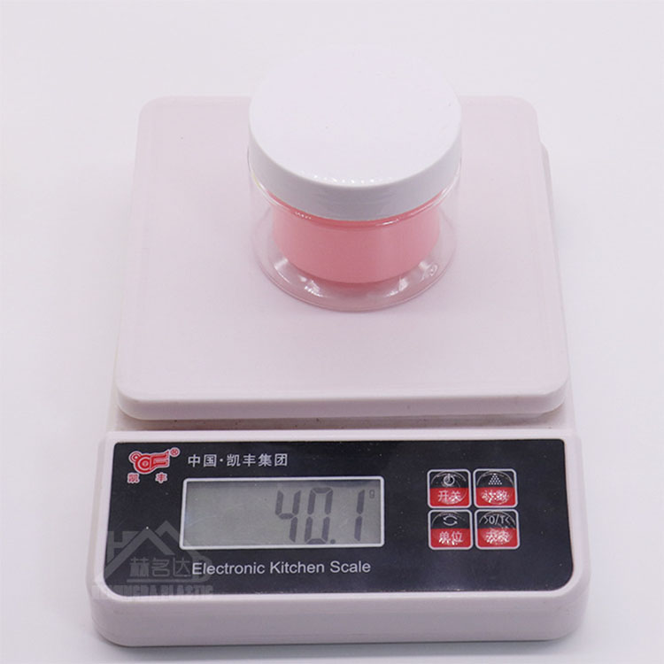 Colorful 68mm Double Wall Clear Pet Plastic Jar 100ml For Cosmetic