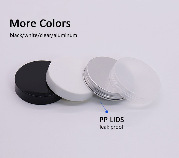 Colorful 68mm Double Wall Clear Pet Plastic Jar 100ml For Cosmetic