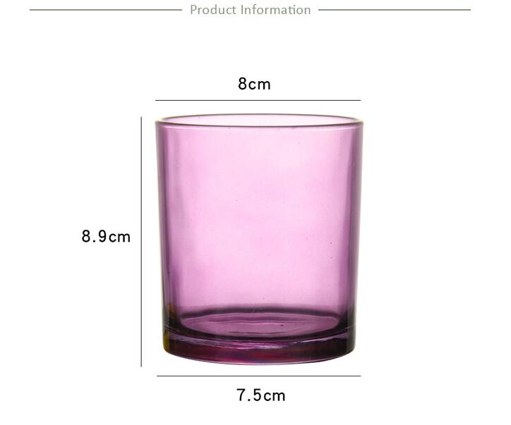 Colorful Cheap Wholesale Empty Luxury Candle Holders Glass Cylinder Shape Candle Jars In Bulk