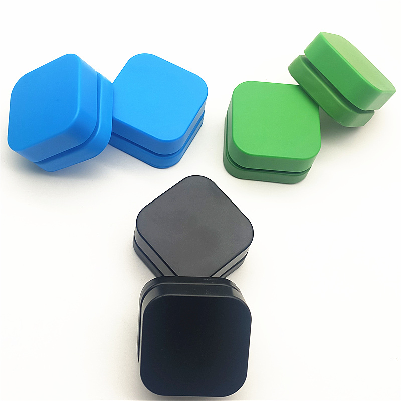 Colorful Cosmetic Jar Food Grade 5ml 7ml 9ml Glass Medical Dab Container Square Extract Concentrate Wax Cube Bottle